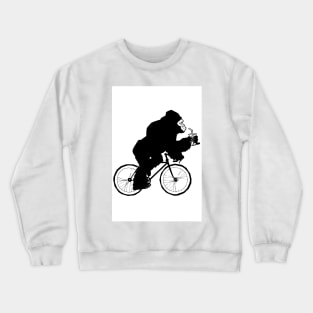 Silverback Gorilla on a Bike Crewneck Sweatshirt